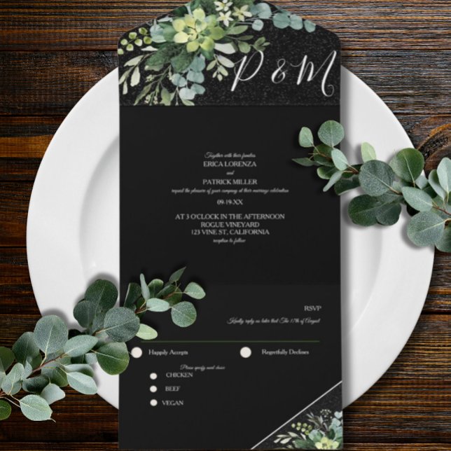 Blommigten Eucalyptus Minimalistskript för svart G (Skapare uppladdad)