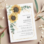 blommigten Eucalyptus Solrosmodern 16:e födelsedag Inbjudningar<br><div class="desc">Fira en 60-årsdag med denna vackert designade inbjudan till anpassningsbar med en pulserande blommigt för solros arrangemang accentuerad av lush eucalyptus foliage. De varma, jordnära tonerna och det rustiska botaniska inslag skapar en elegant som ändå inbjuder till estetiskt, perfekt fångat denna speciella händelses anda. Den rena layouten med gott om...</div>