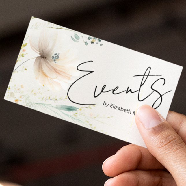 Blommigten Event Planning Modern Boho  Visitkort (Skapare uppladdad)
