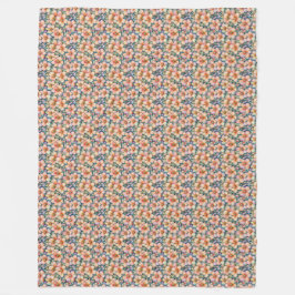 Blommigten Fackfärgade målade skuggor Fleecefilt