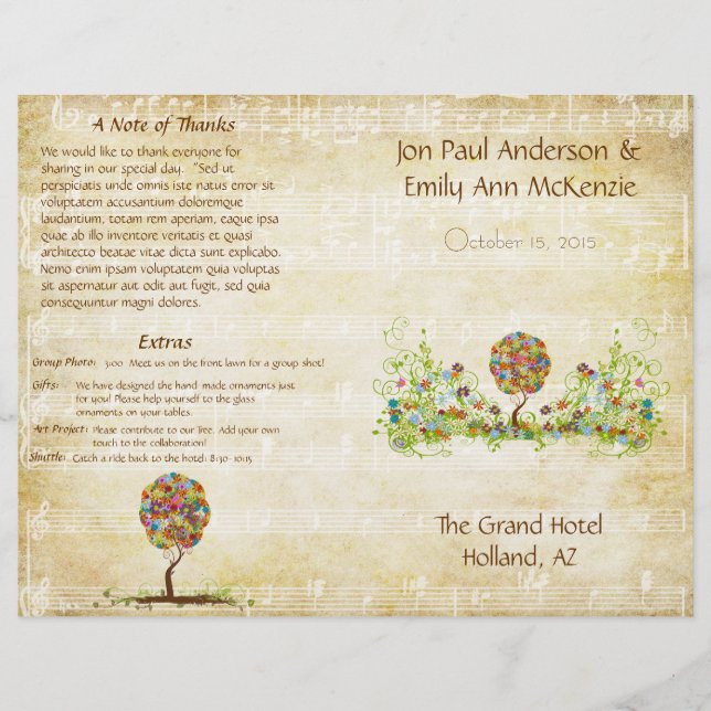 Blommigten Fairy Tale Träd (Framsida)