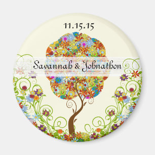 Blommigten Fairy Tale Träd Magnet