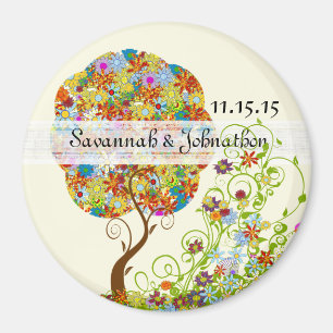 Blommigten Fairy Tale Träd Magnet