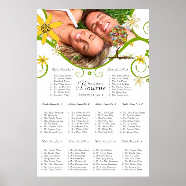 Blommigten Fairy Tale Träd Poster (Framsidan)