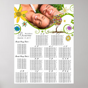 Blommigten Fairy Tale Träd Poster