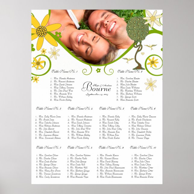 Blommigten Fairy Tale Träd Poster (Framsidan)