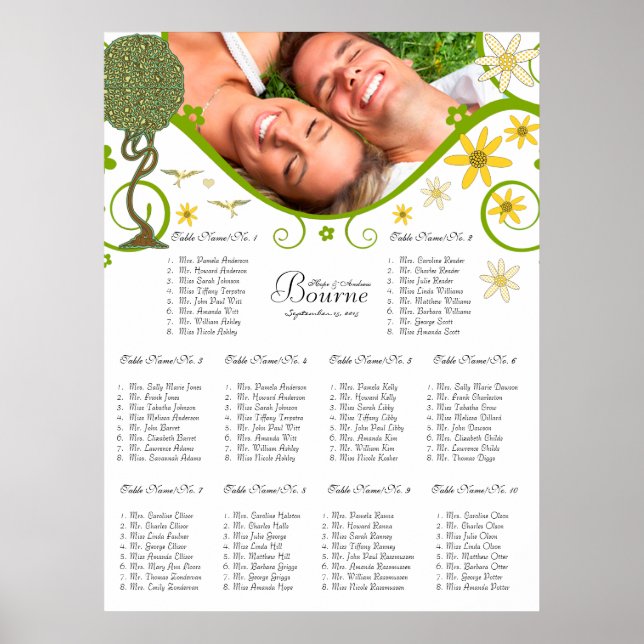 Blommigten Fairy Tale Träd Poster (Framsidan)