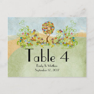 Blommigten Fairy Tale Träd Vykort