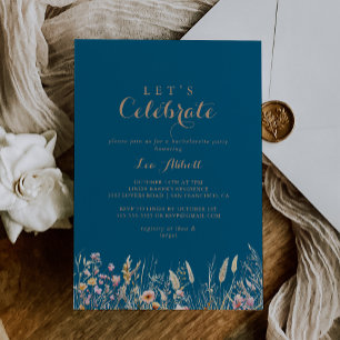 Blommigten Fall Meadow Vild Låt oss Celebrate Part Inbjudningar