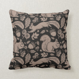 Blommigten Fall Pillow för Acorn Squirrel Kudde