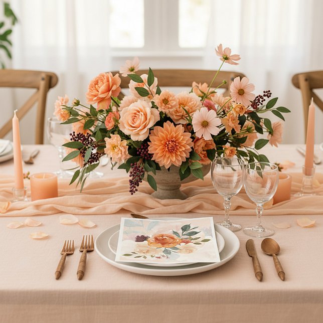 Blommigten Fall vattenfärg Pappersservett (Skapare uppladdad)