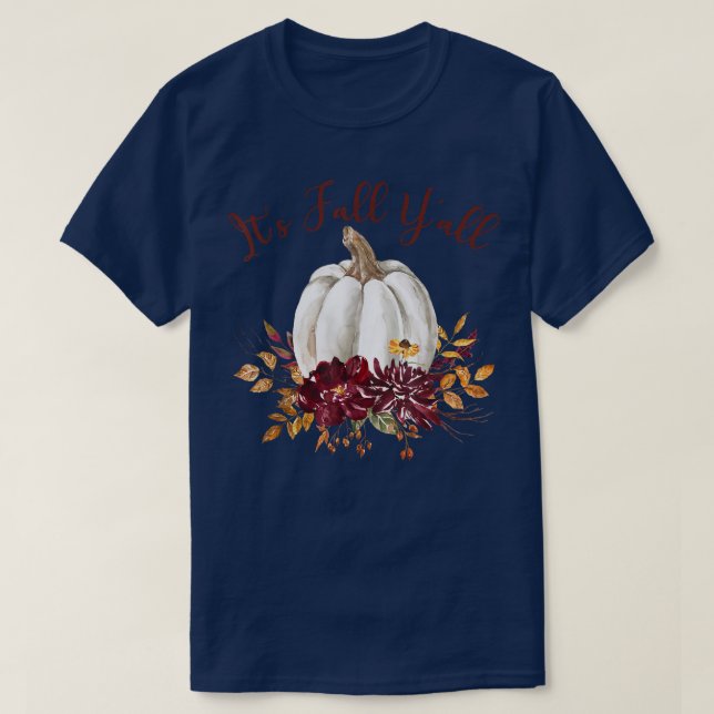 Blommigten Fall Yall Pumpkins  T Shirt (Design framsida)