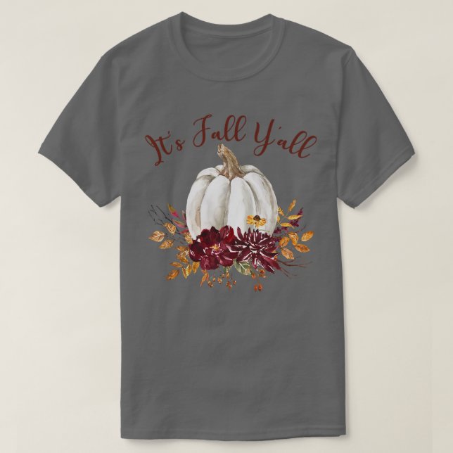 Blommigten Fall Yall Pumpkins  T Shirt (Design framsida)