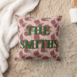 Blommigten Family Namn Cushion  Home Decor Kudde
