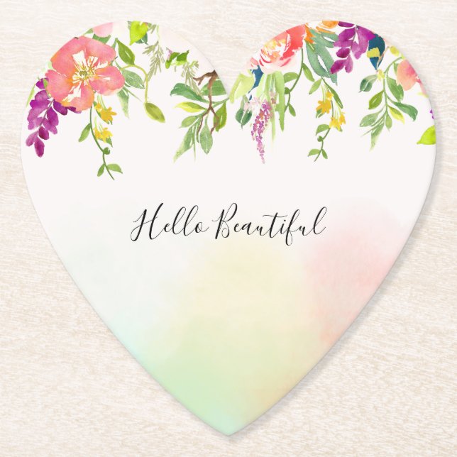 Blommigten Färgämne i Rosa ros Underlägg Papper (Framsida)