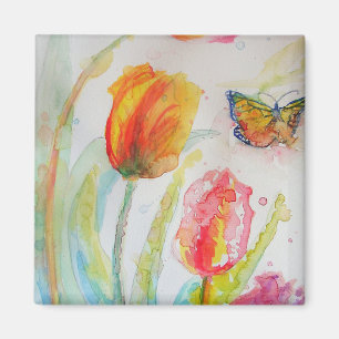 blommigten Färgämnen i Tulip och Butterfly Magnet