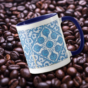 Blommigten Faux Tile Coffee Mugg