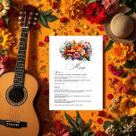 Blommigten Fiesta Bröllop i vattenfärg Meny<br><div class="desc">Förbättra firande i bröllop med den här svävande vattenfärgsmenyn blommigt fiesta. Den livliga blommigten och det festliga färg kompletterar perfekt ett mexikaninspirerat tema bröllop. Den här menyn ger dig gott om utrymme för att visa utsökta diskar samtidigt som du lägger till lite elegans i din bord-dekor. Impress dina gäster med...</div>