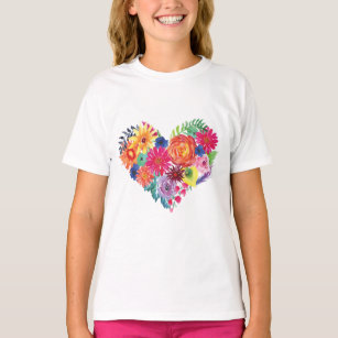 Blommigten Fiesta med vattenfärg T Shirt