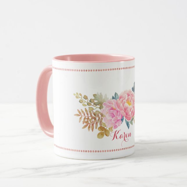 Blommigten Fintvätt Mugg (Framsida vänster)