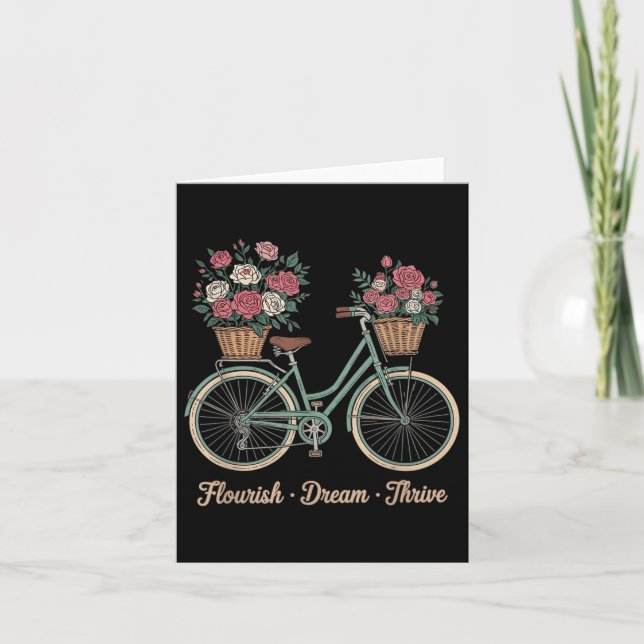 Blommigten Flourish Dream Thrive Kort (Framsida)