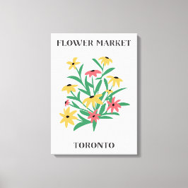 Blommigten Flower Market Toronto Rosa Gult Daises Canvastryck