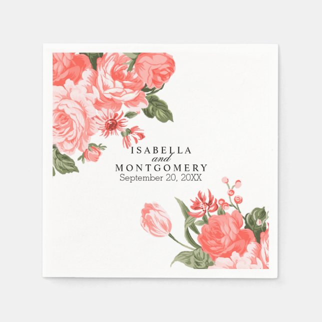 Blommigten Flowers Napkins Pappersservett (Framsidan)