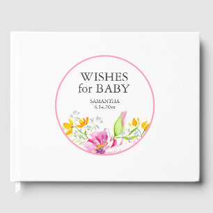 Blommigten för babyvisningsgäst Bok