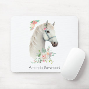 Blommigten för Bevackra White Horse Head Boho Musmatta