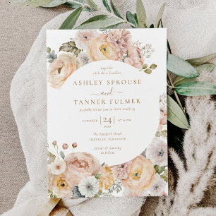 Blommigten för budgetens Rosa Elegant Botaniskt Br Inbjudningar