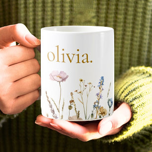 Blommigten för den klassiska Eleganten av jokerblo Kaffemugg