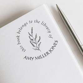 Blommigten för den ryska Eleganten från Bibliotek  Självfärgande Stämpel