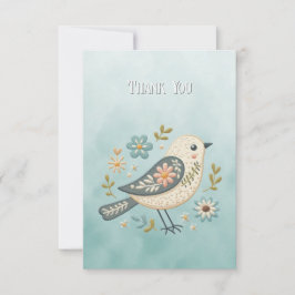 Blommigten för fågelskydd i lilla Grönten Tack för Kort