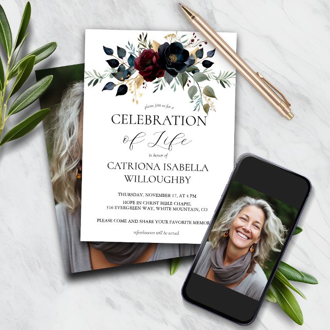 Blommigten för flottans begravningsminnesmärke inbjudningar (Skapare uppladdad)