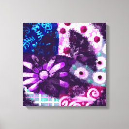Blommigten för Fredsteckenet för  med visuell Abst Canvastryck