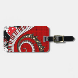 Blommigten för Grunge för pianonyckelmusik noter Bagagebricka