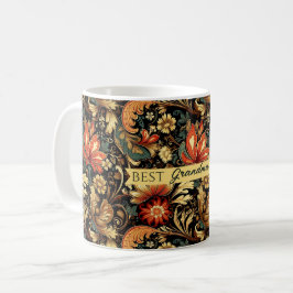 Blommigten för medeltida Elegant Vintage Mugg