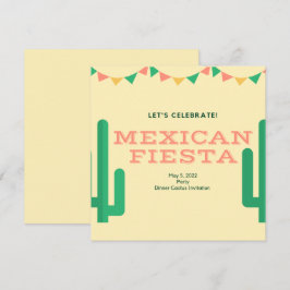 Blommigten för mexikanska fiesta Rehearsal Dinner Inbjudningar
