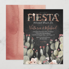 Blommigten för mexikanska fiesta Rehearsal Dinner Inbjudningar