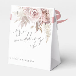 Blommigten för  Rosa Bröllop Presentaskar