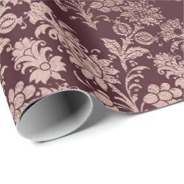 Blommigten för Royalet Burgundy Maroon Rosa ros Gu Presentpapper