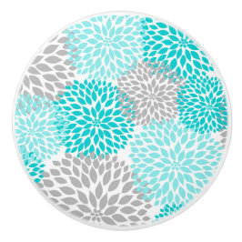 Blommigten för turkosgrå färgDahlias blomstrar Knopp