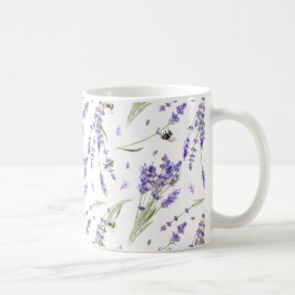 Blommigten för vackra Lavender Honungsbin Kaffemugg
