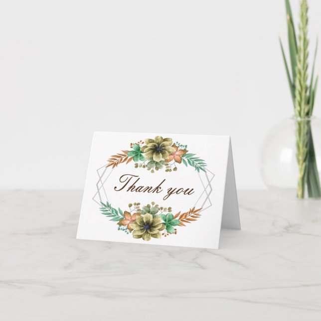 Blommigten för vattenfärgen gult och Orange - tack (Framsida)