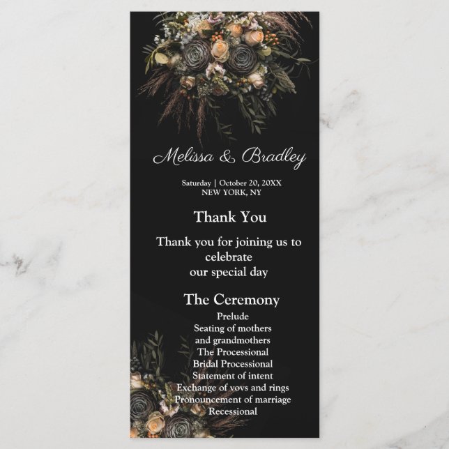 Blommigten  för vintage av mörk program (Framsida)