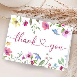 Blommigten för Wildblomsterbabyskor, mappad Tack Kort