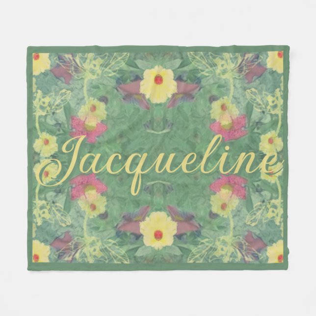 Blommigten Forest Golv Fleecefilt (Framsidan (Horisontell))