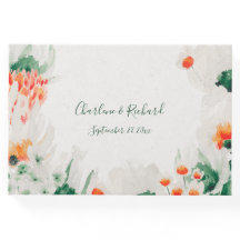 Blommigten Forest Grönt Rustic Orange White