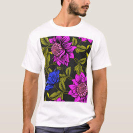 Blommigten förvånar t shirt