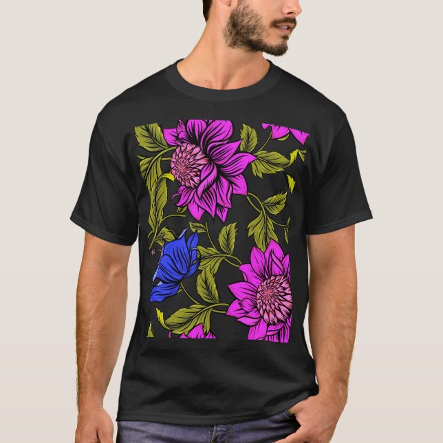 Blommigten förvånar t shirt (Framsida)